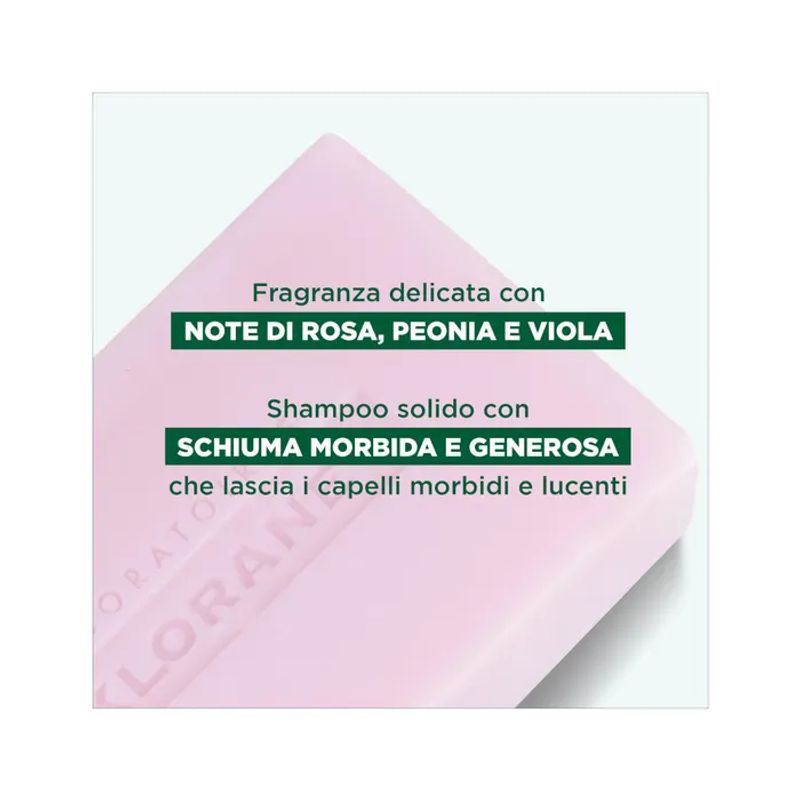 Klorane Shampoo Solido Lenitivo Peonia Bio 80g-3
