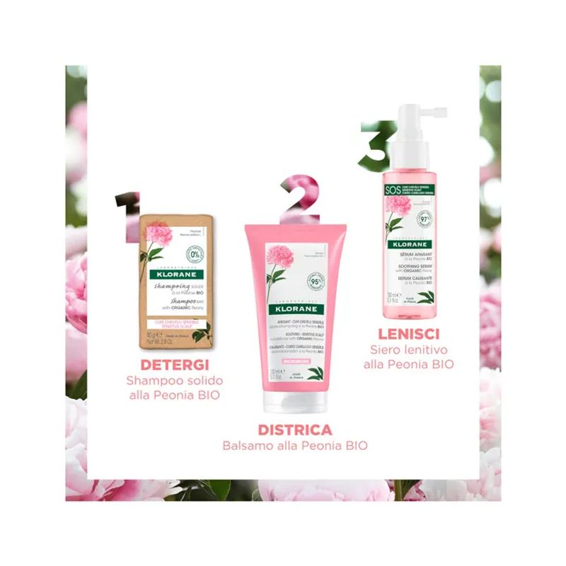Klorane Shampoo Solido Lenitivo Peonia Bio 80g-4