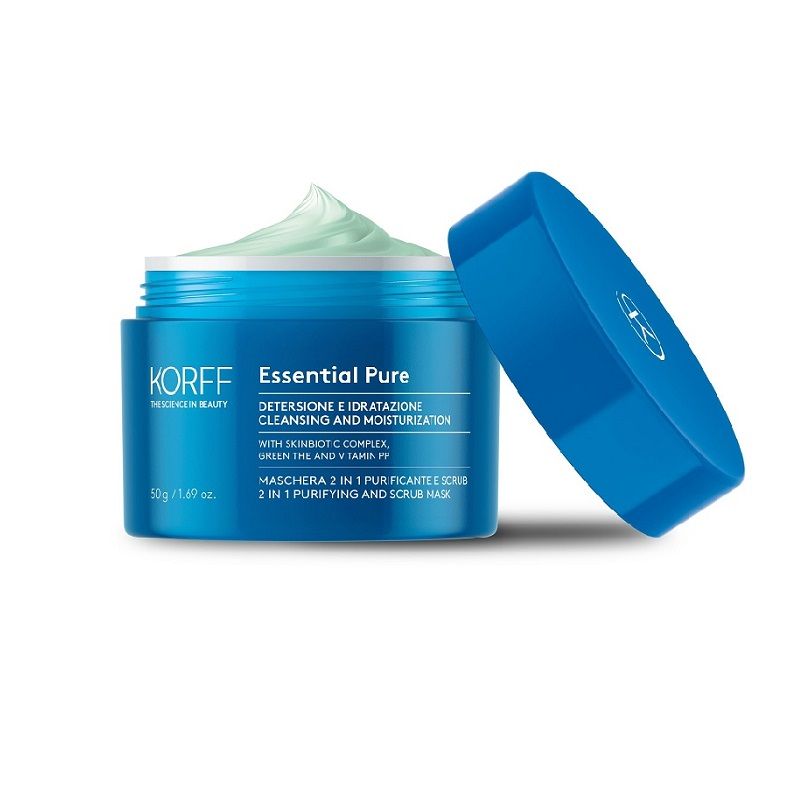 Korff Essential Pure Maschera Viso 2 in 1 Purificante e Scrub 50g-1
