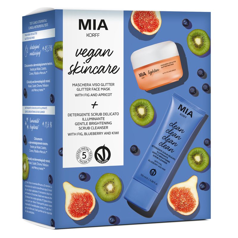 Korff Vegan Skincare Maschera Viso Glitter +IN OMAGGIO Detergente Scrub Delicato-1
