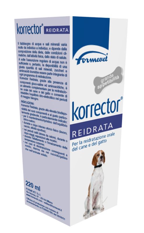 Korrector Reidrata per la reidratazione orale di cane e gatto 220ml-1