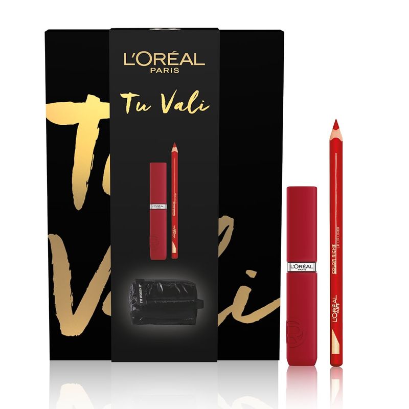 L'Oréal Paris Self Confidence Box Mini Beauty Matte Resistance Red + Matita Labbra-1