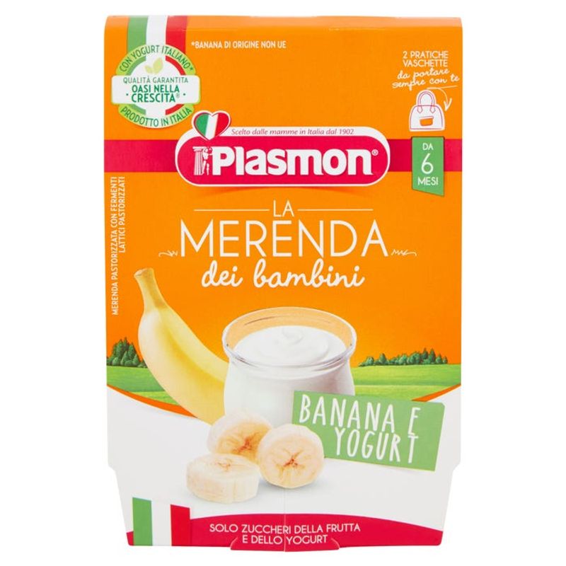Plasmon La Merenda Dei Bambini Banana Yogurt 2x120g-1