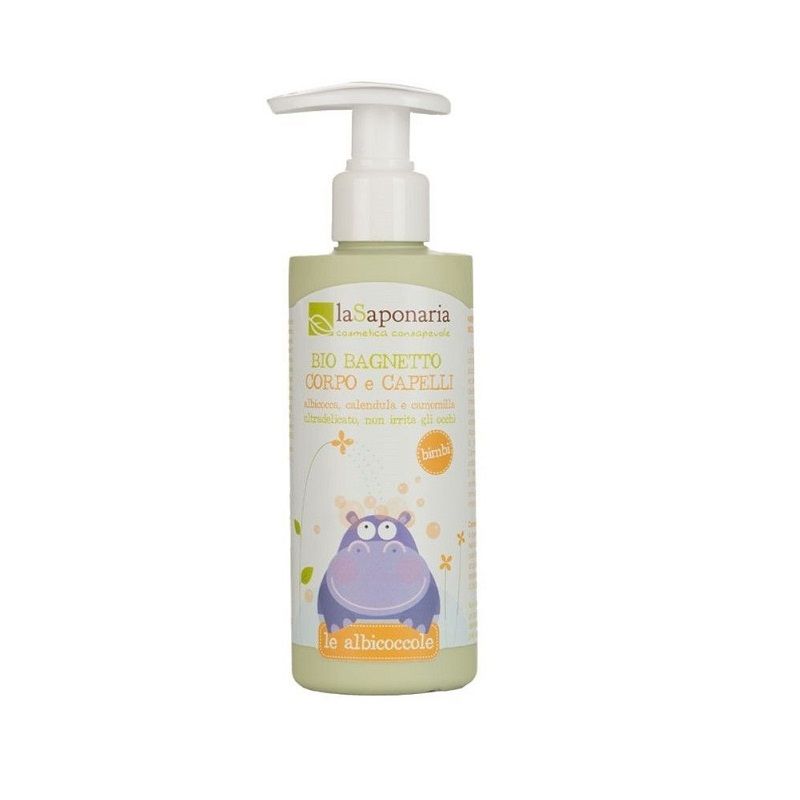 La Saponaria Le Albicoccole Bio Bagnetto Corpo e capelli 190ml-1