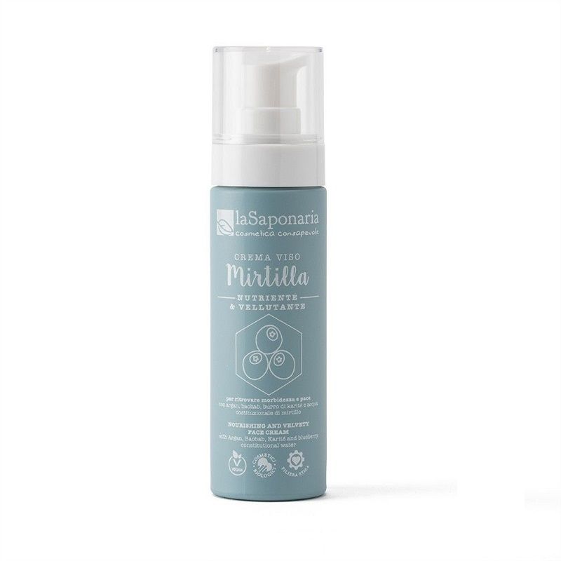 La Saponaria Mirtilla Crema Viso Nutriente e Vellutante 50ml-1