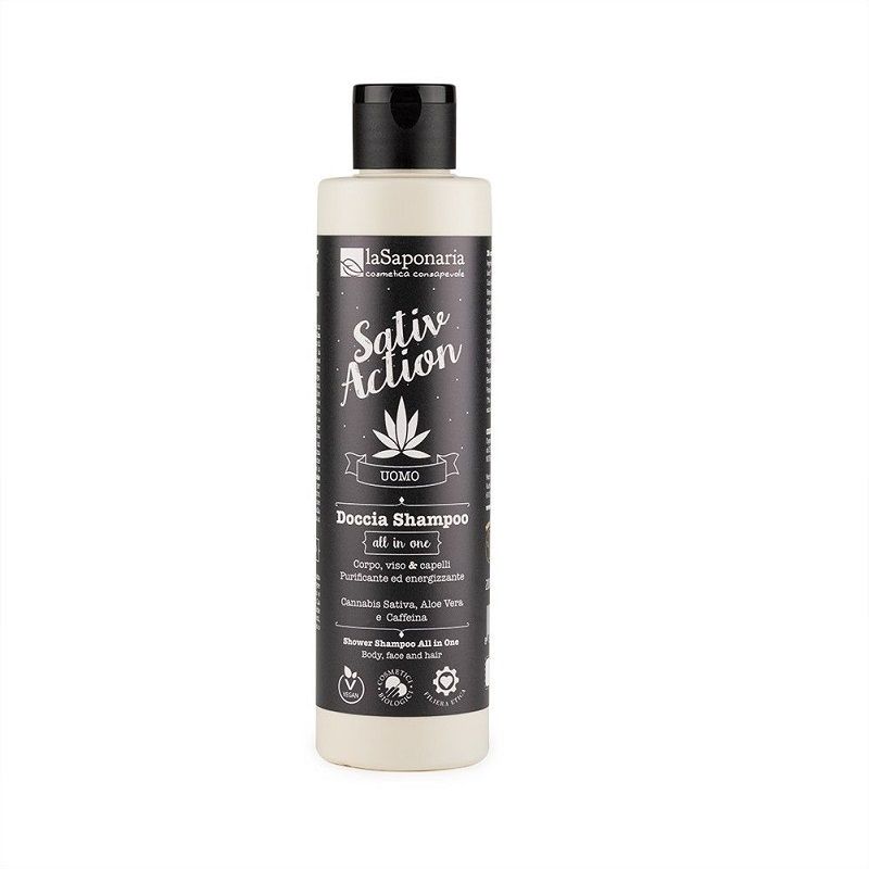 La Saponaria Sativaction Doccia Shampoo All in One 200ml-1