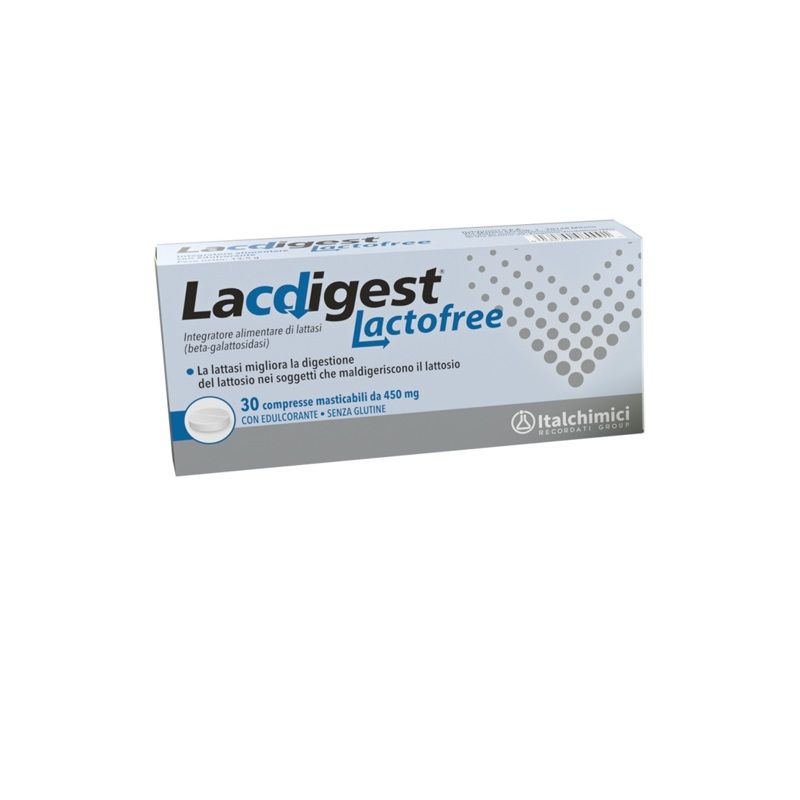 Lactidigest Lactofree per la digestione del lattosio 30 compresse masticabili-1