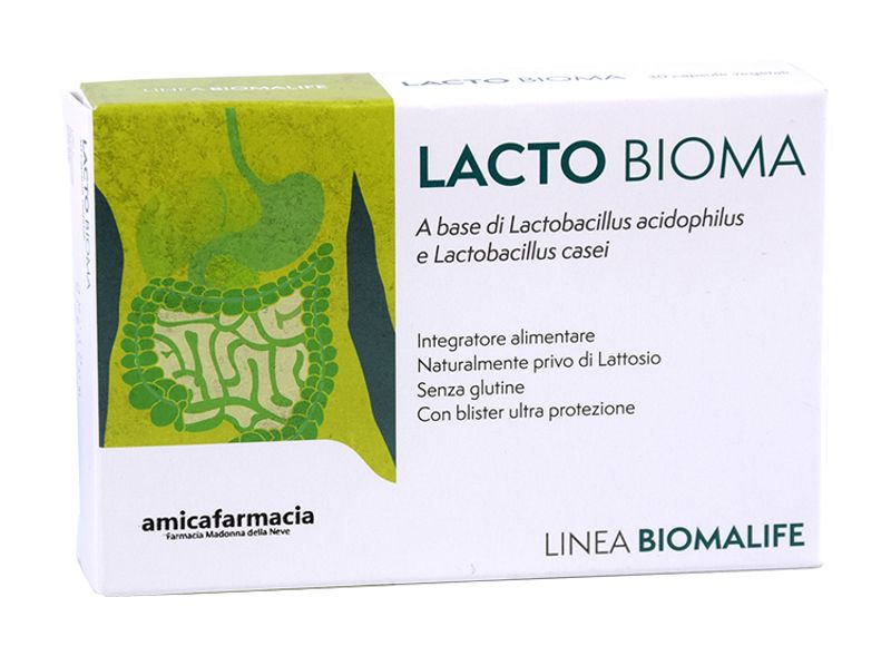 Amicafarmacia Lacto Bioma A Base Di Lactobacilli Per L'equilibrio Della Flora Intestinale 30 Capsule-1