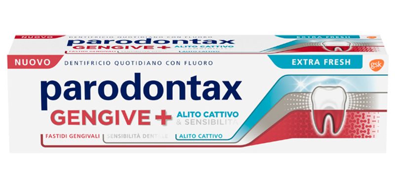 Parodontax Dentifricio Gengive+ Contro Fastidi Gengivali E Denti Sensibili Extra Fresh 75ml-1