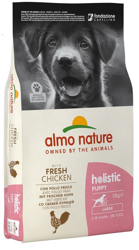 Almo Nature Holistic Puppy L Pollo Fresco alimento secco per cani cuccioli 12kg-1
