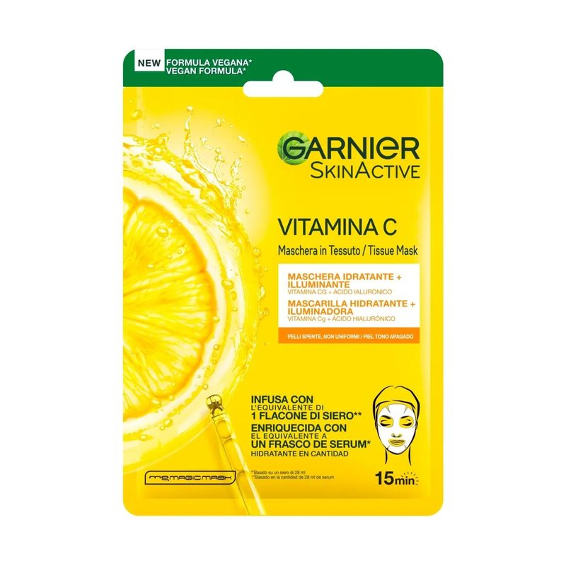 Garnier SkinActive Vitamina C maschera in tessuto idratante e illuminante 1 pezzo-1
