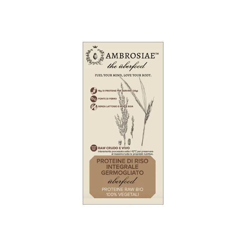 Ambrosiae Uberfood proteine di riso integrale germogliato 200g-1