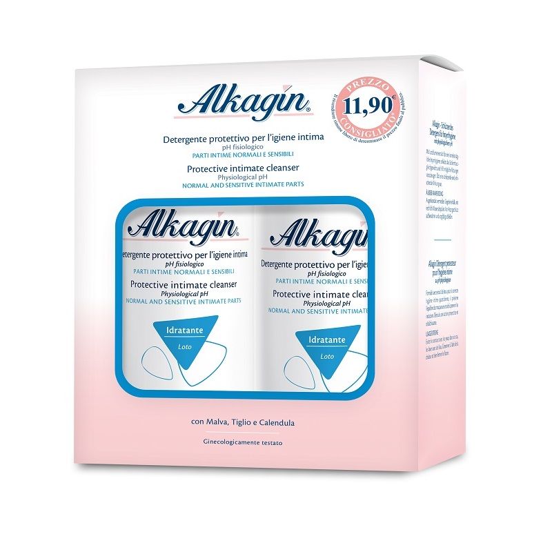 Alkagin Detergente Lenitivo per l'igiene intima Bipack 2x400ml-1