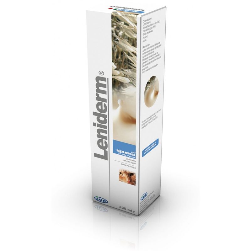 Leniderm Spuma detergente senza risciacquo per la pulizia di cani e gatti 200ml-1