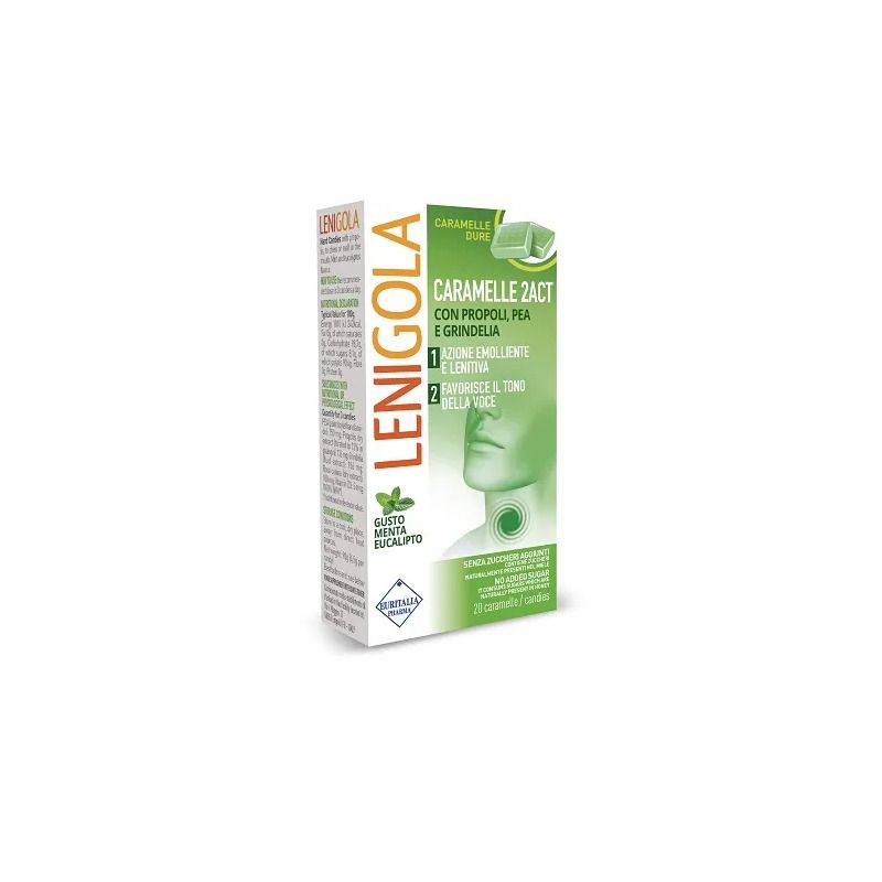 Lenigola 2Act Menta/Eucalipto 20 Caramelle Dure-1