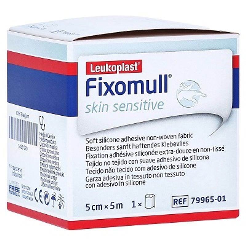 Leukoplast Fixomull Skin Sensitive garza adesiva in tessuto non tessuto 5cm x 5m-1