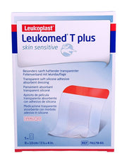 Leukoplast Leukomed T Plus Skin Sensitive medicazione trasparente assorbente 8x10cm 5 pezzi-1
