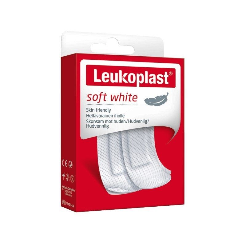 Leukoplast Soft White Cerotti bianchi delicati 2 formati 20 pezzi-1