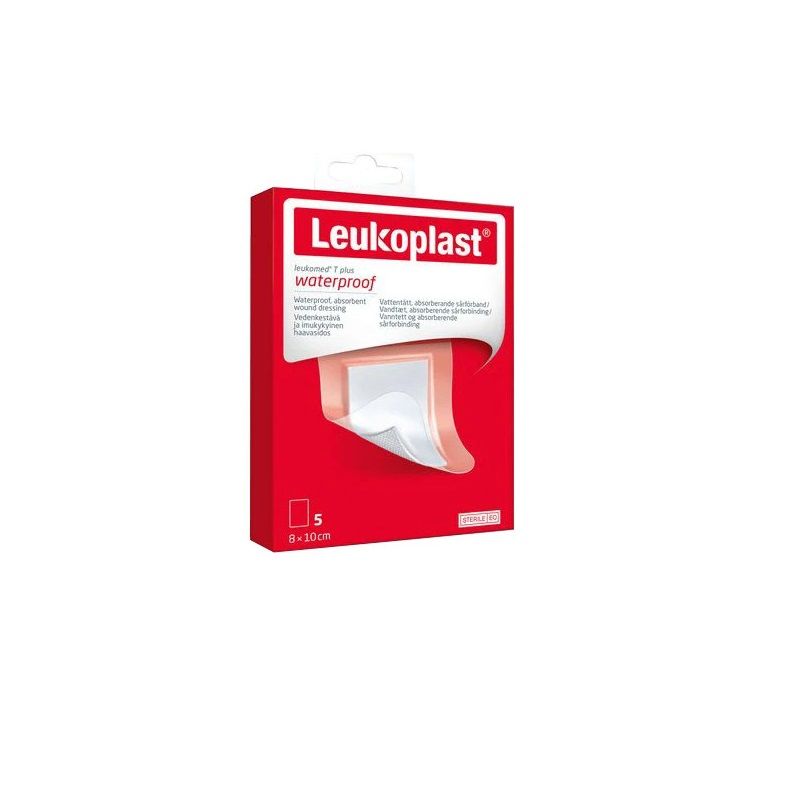 Leukoplast Waterproof Medicazione Post Operatoria Impermeabile 8x10cm 5 pezzi-1