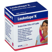 Leukotape K Cerotto Elastico Adesivo colore rosso 2.5cmx5m-1