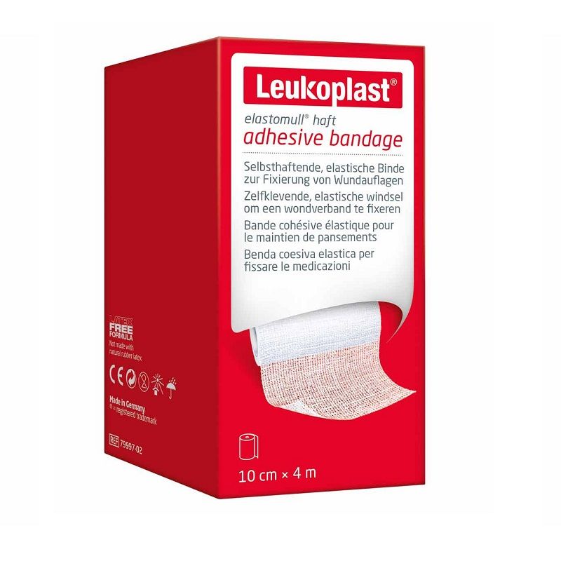 Leuokoplast Adhesive Bandage Benda Elastica per fissaggio medicazioni 12cmx4m-1