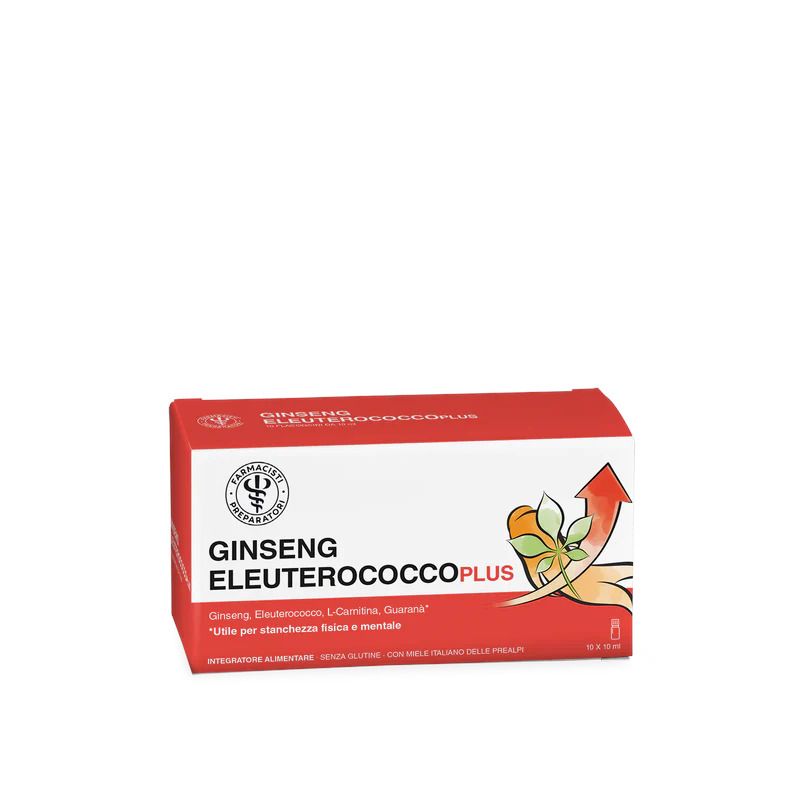 Amicafarmacia Ginseng e Eleuterococco per la stanchezza fisica e mentale 10 flaconcini-1