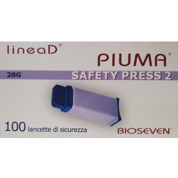 Linea D Piuma Lancette Pungidito Safety Press Regolabile 28G 1,88mm 100 Pezzi-1