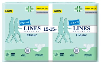 Lines Specialist Classic Pannoloni Mutandina Unisex Super Taglia M 30 Pezzi-1