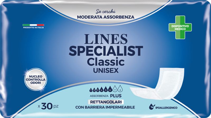 Lines Specialist Classic Pannolone Rettangolare Con Barriera 30 Pezzi-1