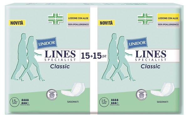 Lines Specialist Classic Pannolone Sagomato Unisex Super 30 Pezzi-1