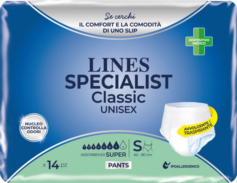Lines Specialist Classic Pants Pannolone A Mutanda Super S 14 Pezzi-1