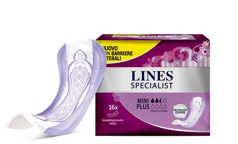 Lines Specialist Mini Plus Assorbenti donna per piccole perdite urinarie 16 pezzi-1