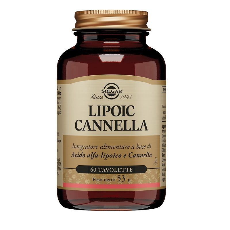 Solgar Lipoic Cannella integratore alimentare 60 tavolette-1