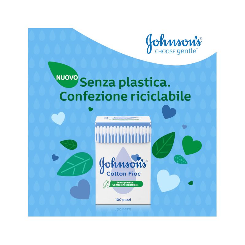 Johnson's Cotton Fioc Baby Bastoncini Morbidissimi Cotone 100 Pezzi-2