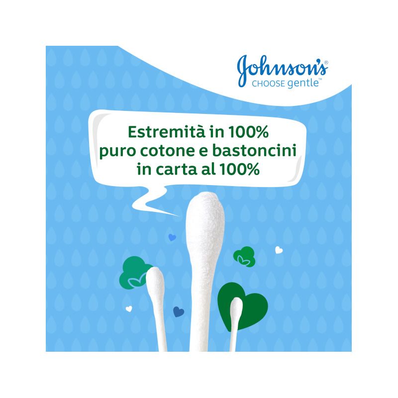Johnson's Cotton Fioc Baby Bastoncini Morbidissimi Cotone 100 Pezzi-3