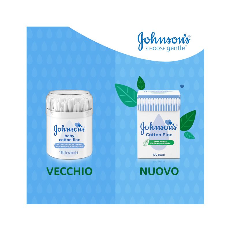 Johnson's Cotton Fioc Baby Bastoncini Morbidissimi Cotone 100 Pezzi-7