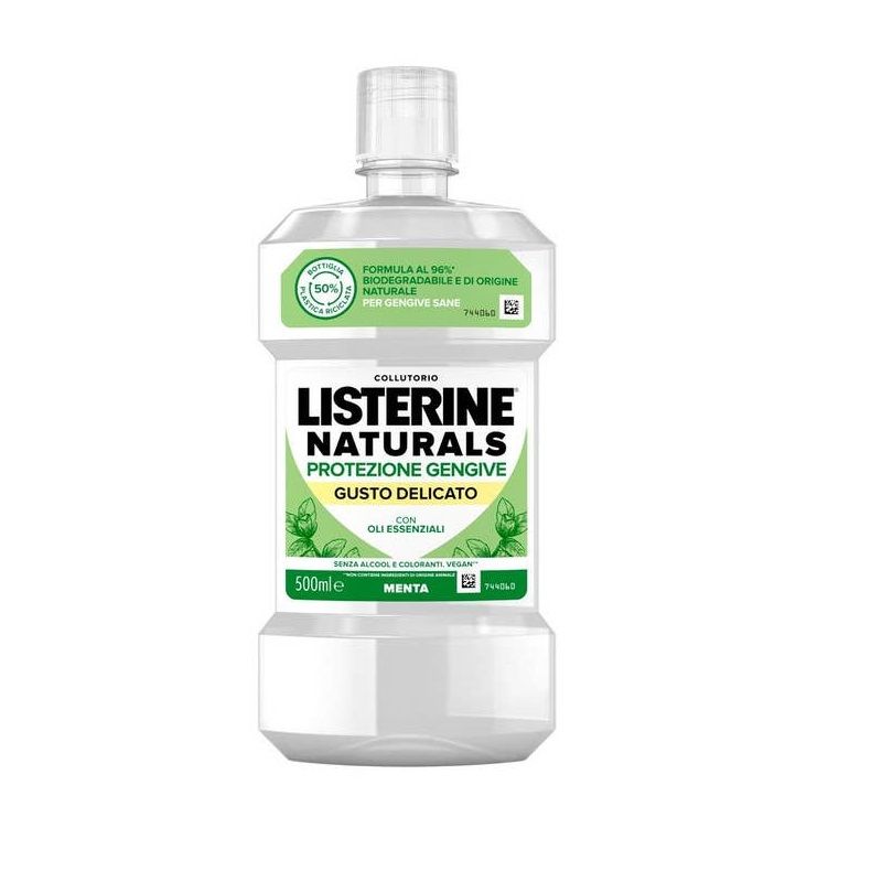 Listerine Naturals Protezione Gengive collutorio gusto delicato 500ml-1