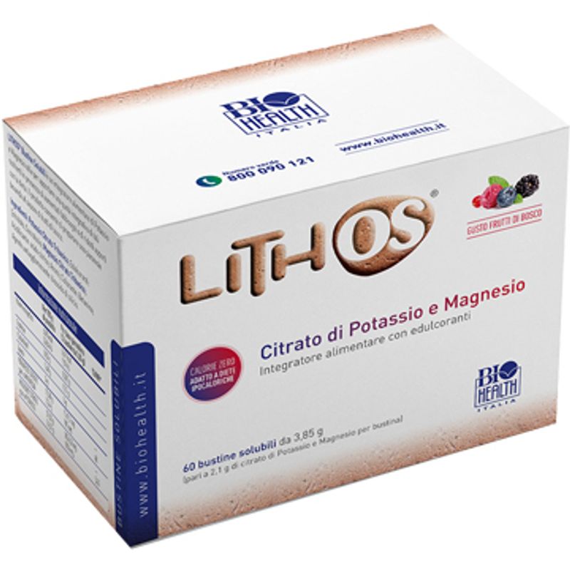 LithOS integratore alimentare di citrato di potassio e magnesio 60 bustine-1