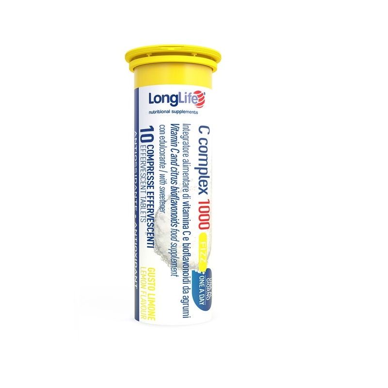 Longlife C Complex 1000 Fizz integratore di Vitamina C 10 compresse effervescenti gusto limone-1