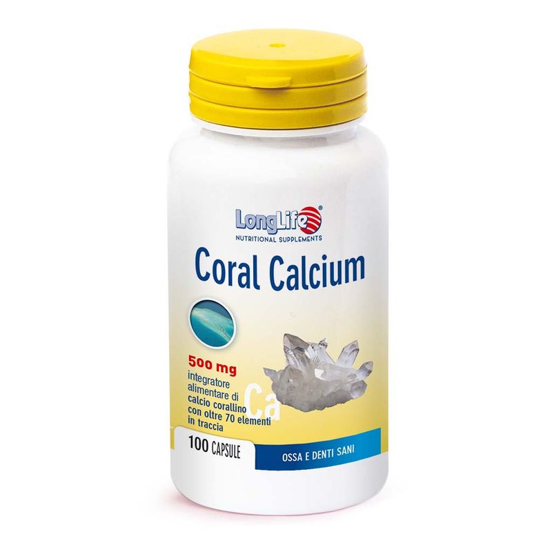 Longlife Coral Calcium Coadiuvante per ossa e denti sani 100 capsule-1
