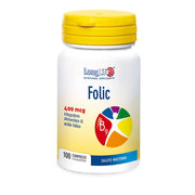 Longlife Folic 400mcg Integratore di acido folico 100 compresse rivestite-1
