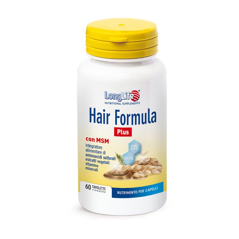 LongLife Hair Formula Plus per il benessere dei capelli 60 tavolette-1