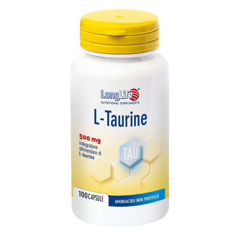 Longlife L-Taurina Aminoacido non proteico 100 capsule 500mg-2