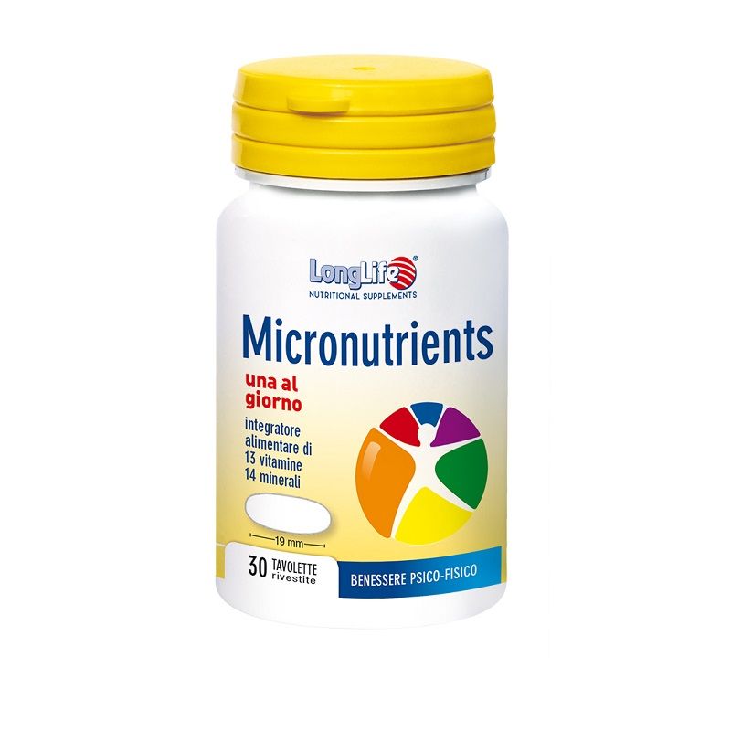 Longlife Micronutrients per benessere psico-fisico 30 tavolette-1