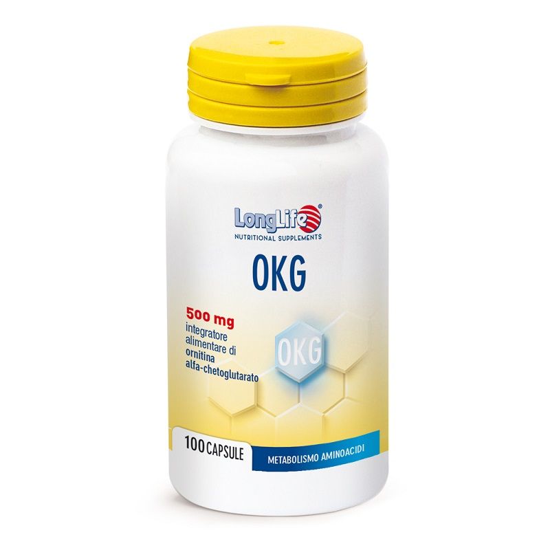 Longlife OKG 500mg utile al metabolismo degli aminoacidi 100 capsule-1