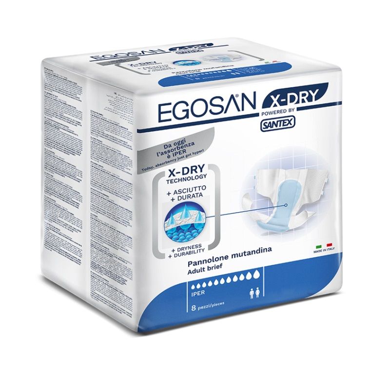 Egosan Pants X-Dry pannoloni a mutandina taglia XL 8 pezzi-1