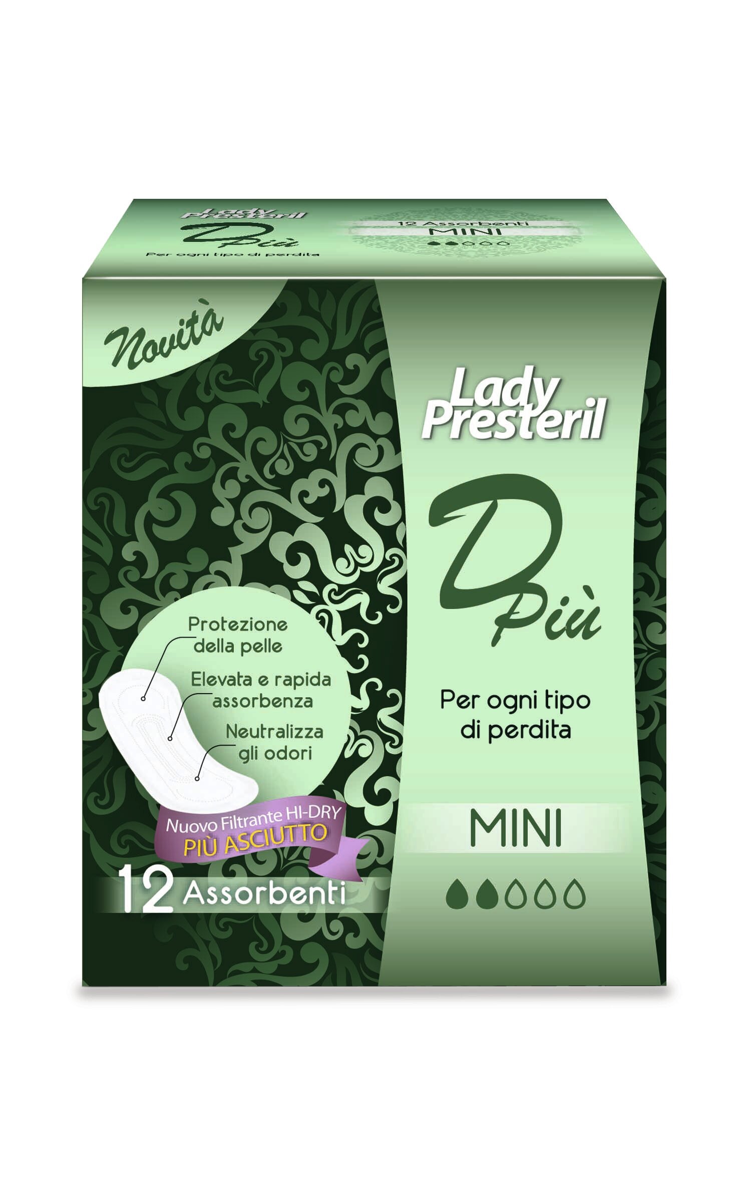 Lady Presteril Dpiù mini 12 assorbenti-2