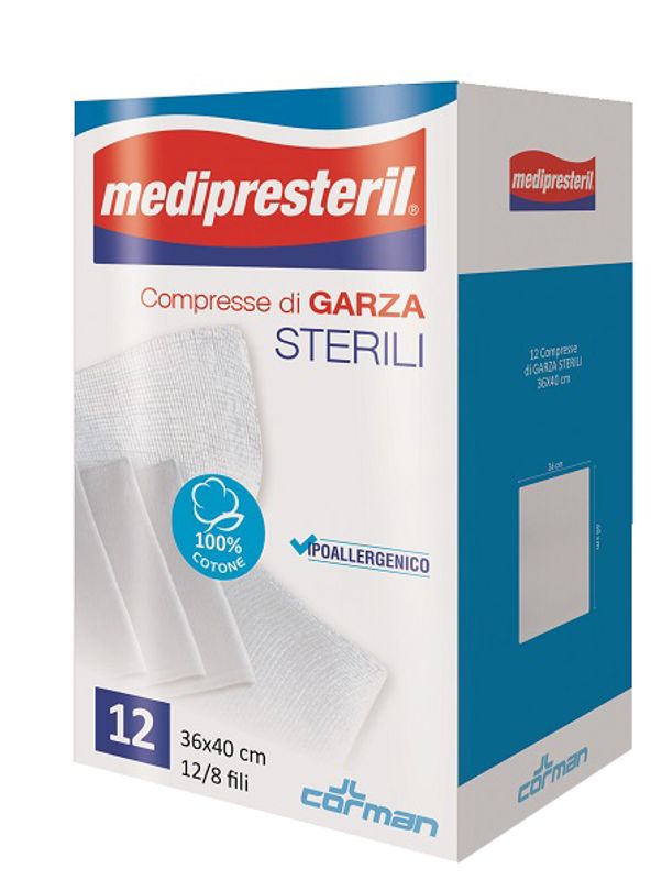 GARZA MEDIPRESTERIL 12/8 36X40-1