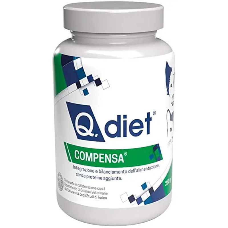 Q Diet Compensa Polvere Alimento Complementare Minerale Cani/Gatti 1000g-1