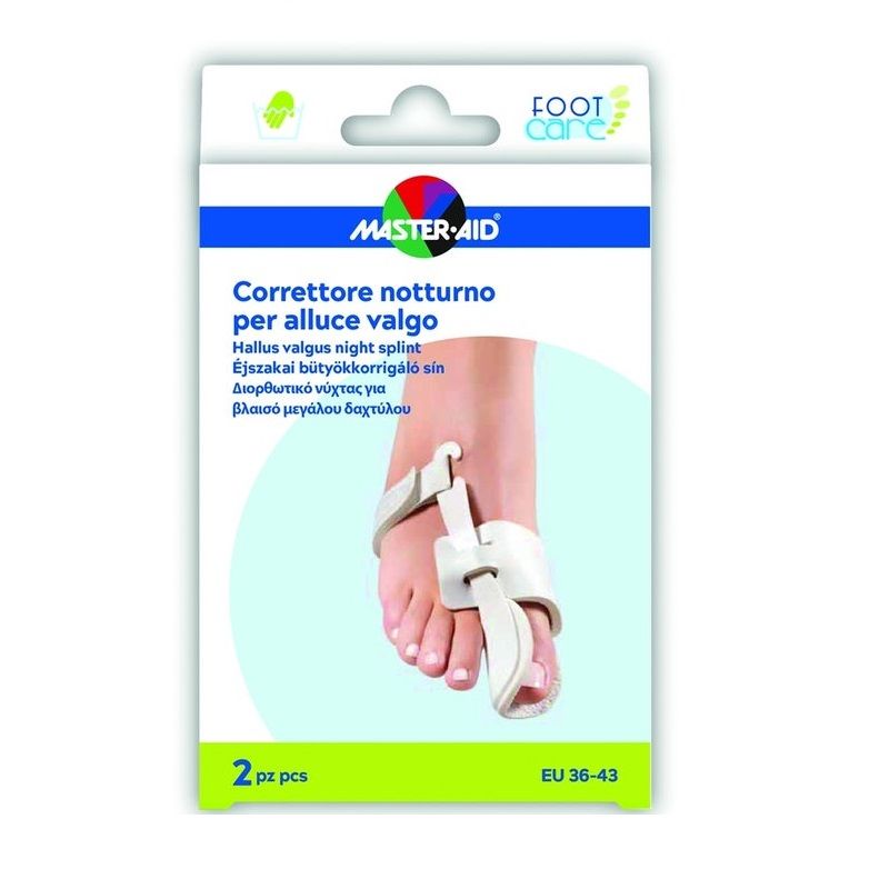 Master Aid Foot Care correttore notturno per alluce valgo misura 36-43 2 pezzi-1